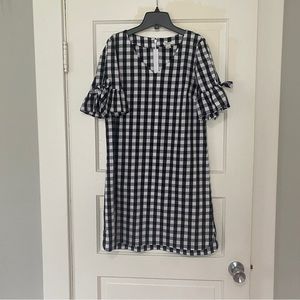 J Crew Gingham Bow Shift Dress